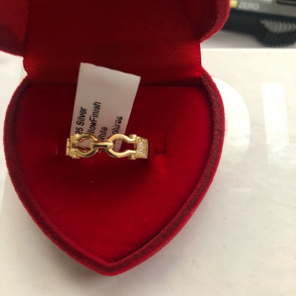 New ring white sapphire .925 SS Ring sz 6 - Picture 3 of 3